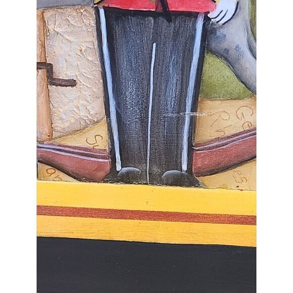 Special Wishes Father Christmas Hand Painted Statue Figure Wooden FolkArt 20½" - Picture 16 of 16